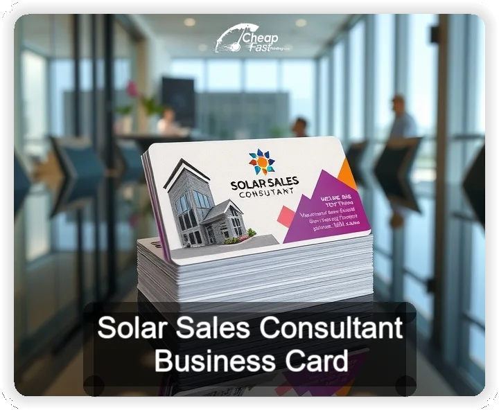Solar Sales Consultant business card design sample