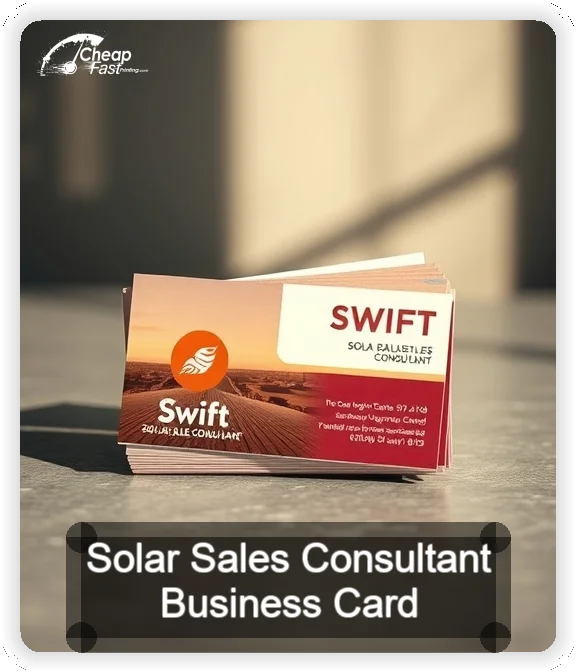 Solar Sales Consultant business card design sample