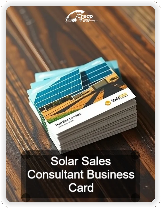 Solar Sales Consultant business card design sample