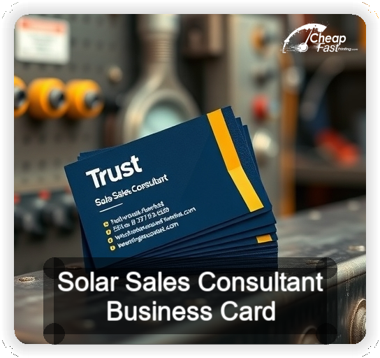 Solar Sales Consultant business card design sample