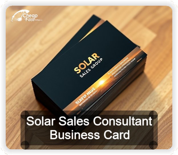 Solar Sales Consultant business card design sample