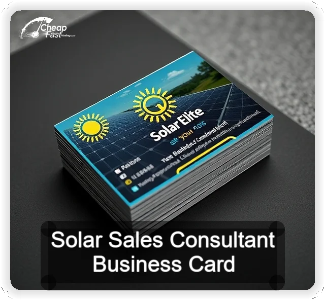 Solar Sales Consultant business card design sample