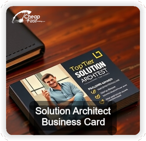 Solution Architect business card design sample