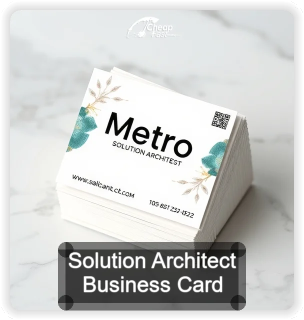 Solution Architect business card design sample