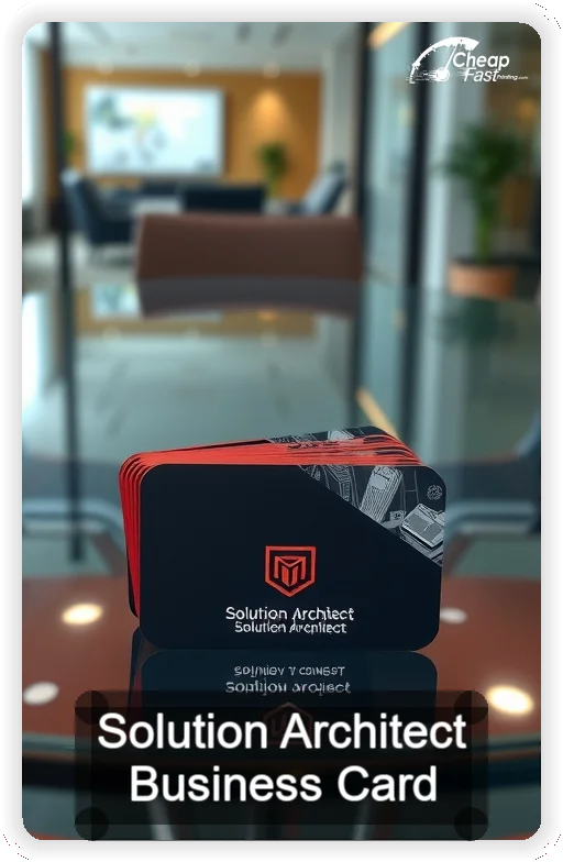 Solution Architect business card design sample