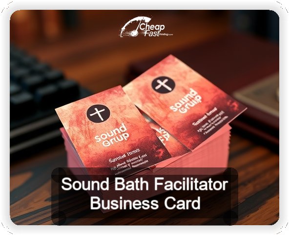 Sound Bath Facilitator business card design sample