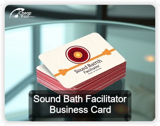 Sound Bath Facilitator business card design sample