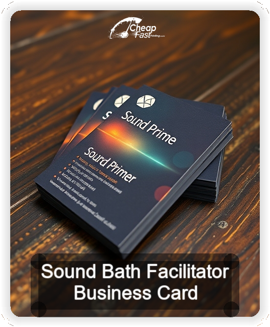 Sound Bath Facilitator business card design sample