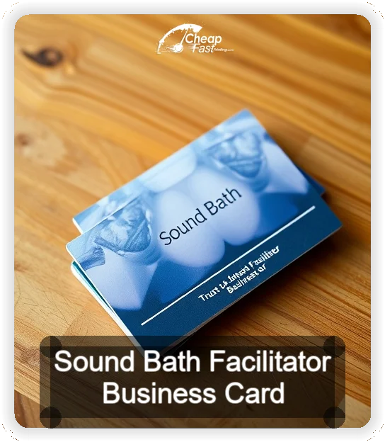 Sound Bath Facilitator business card design sample