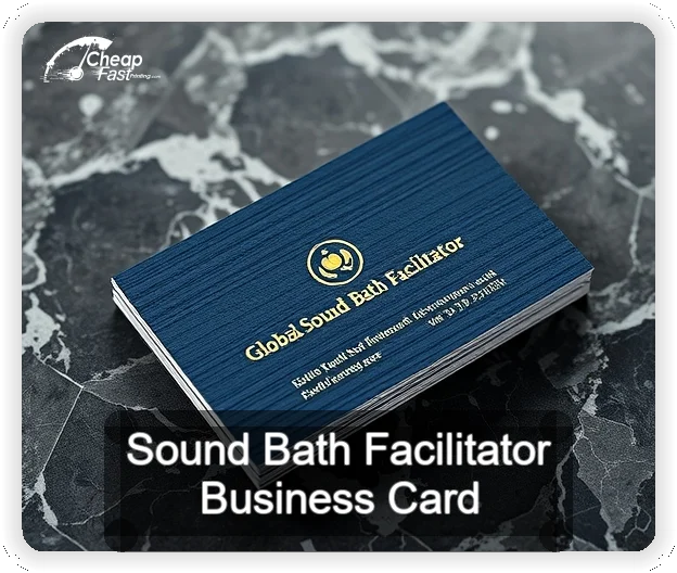 Sound Bath Facilitator business card design sample