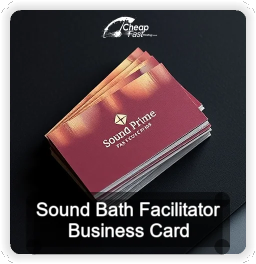Sound Bath Facilitator business card design sample