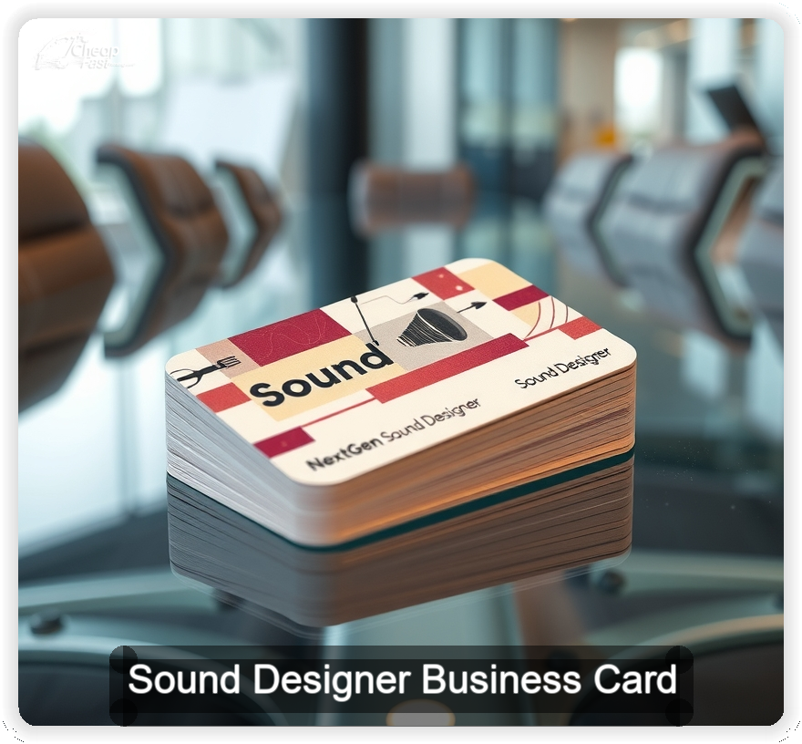Sound Designer business card design sample