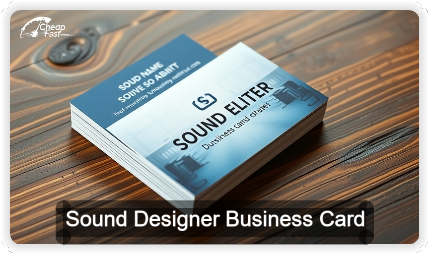 Sound Designer business card design sample