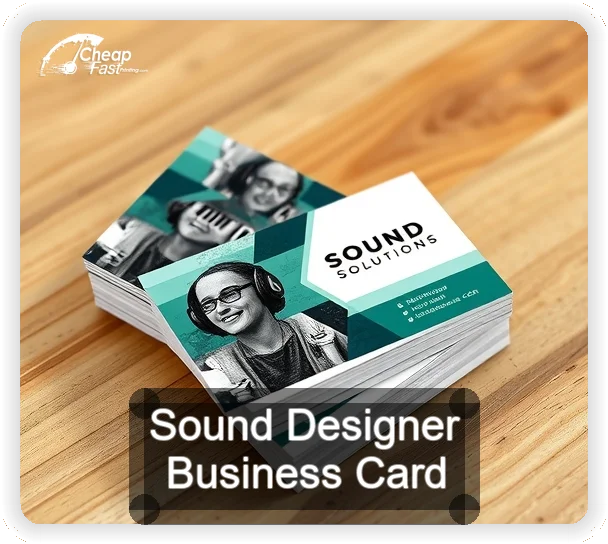 Sound Designer business card design sample