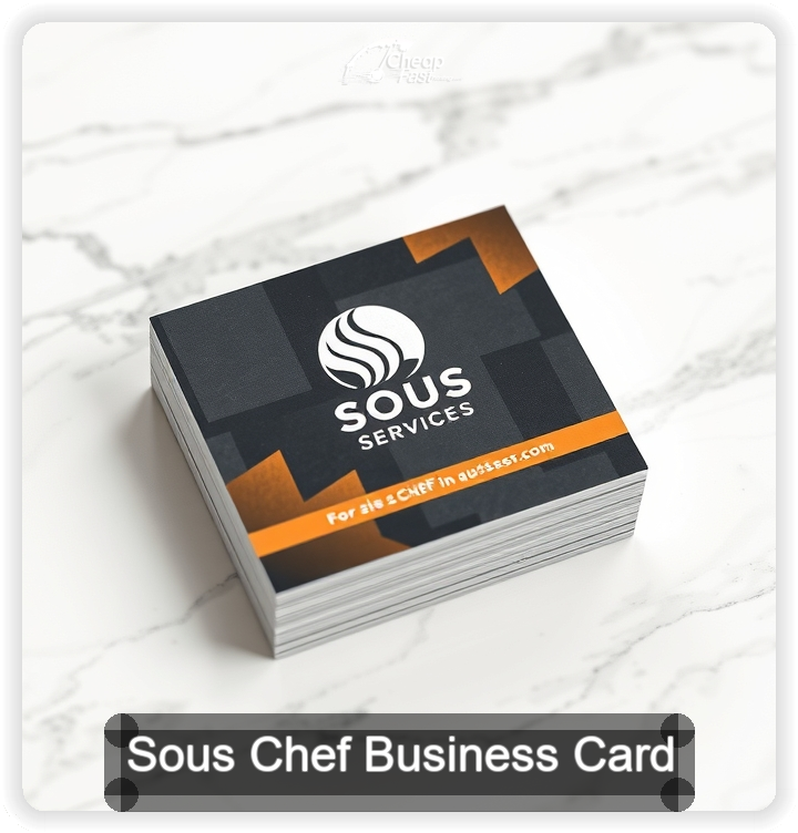 Sous Chef business card design sample