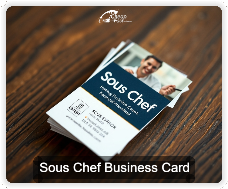 Sous Chef business card design sample