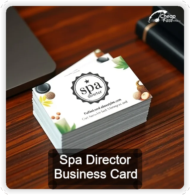 Spa Director business card design sample