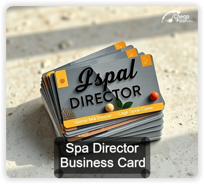 Spa Director business card design sample