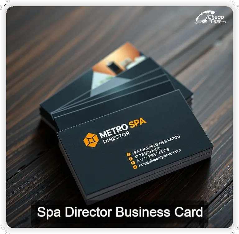 Spa Director business card design sample