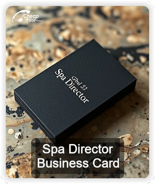 Spa Director business card design sample