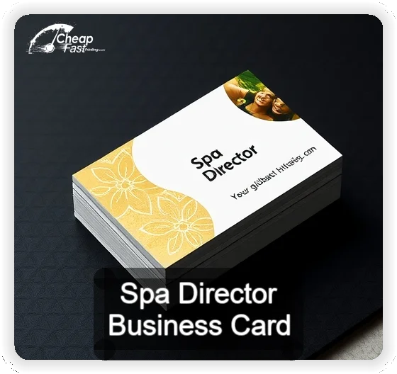 Spa Director business card design sample