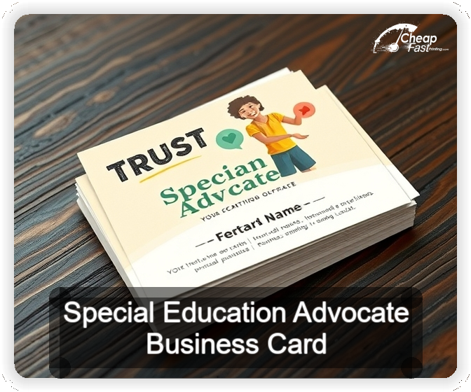 Special Education Advocate business card design sample