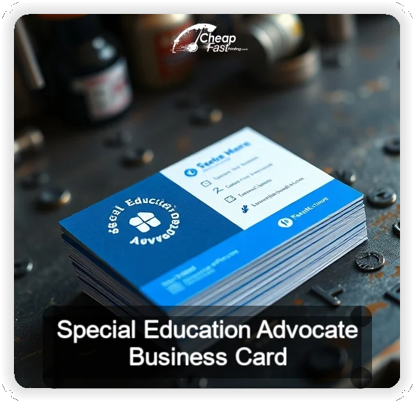 Special Education Advocate business card design sample