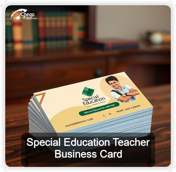 Special Education Teacher business card design sample