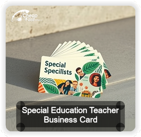 Special Education Teacher business card design sample