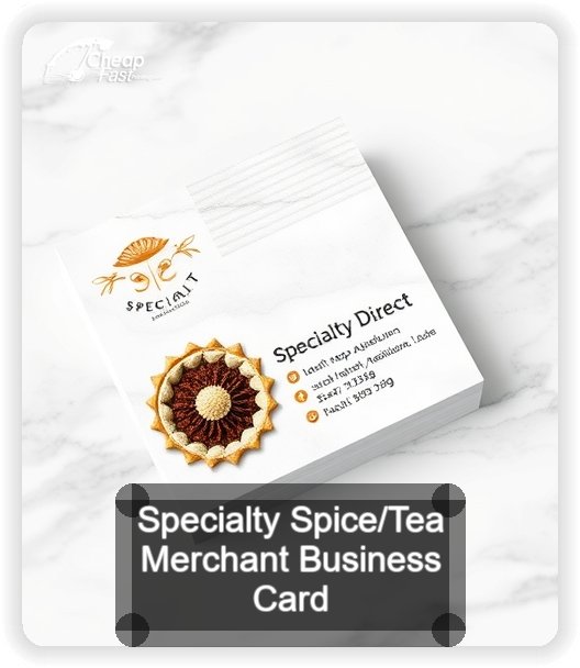 Specialty Spice Tea Merchant business card design sample
