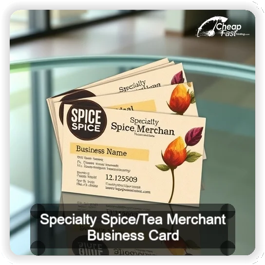 Specialty Spice Tea Merchant business card design sample