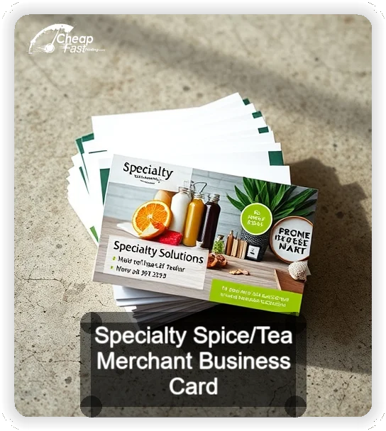 Specialty Spice Tea Merchant business card design sample