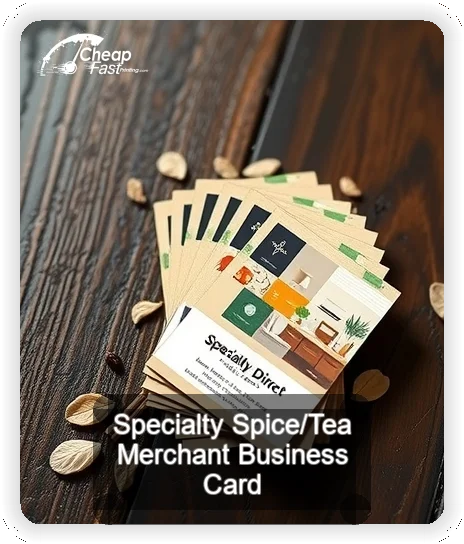 Specialty Spice Tea Merchant business card design sample