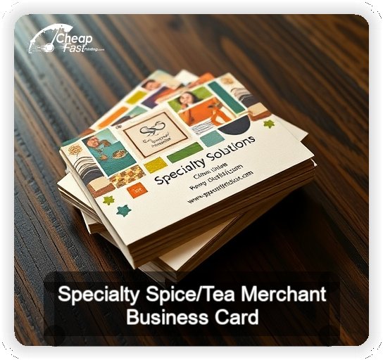 Specialty Spice Tea Merchant business card design sample