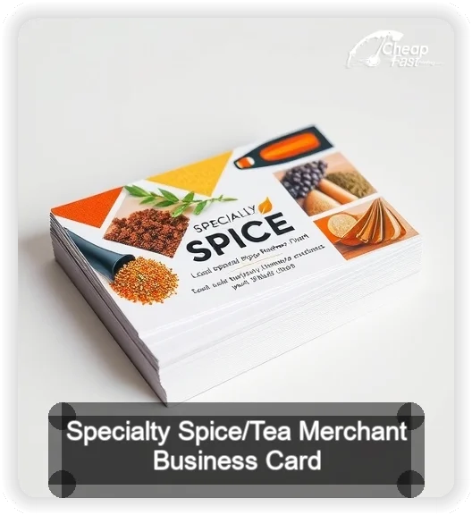 Specialty Spice Tea Merchant business card design sample