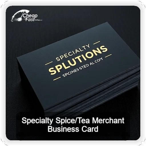 Specialty Spice Tea Merchant business card design sample