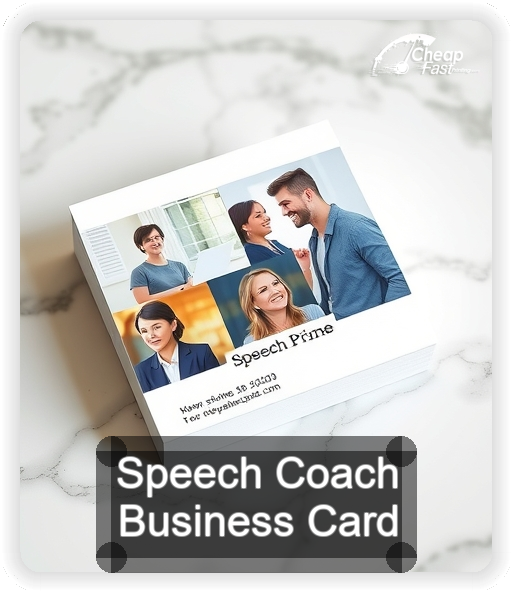 Speech Coach business card design sample