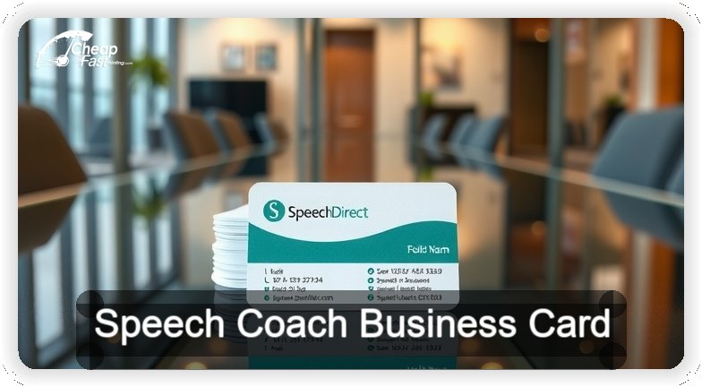 Speech Coach business card design sample