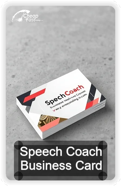 Speech Coach business card design sample
