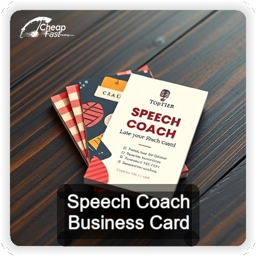 Speech Coach business card design sample