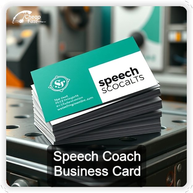 Speech Coach business card design sample