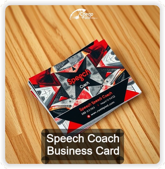 Speech Coach business card design sample