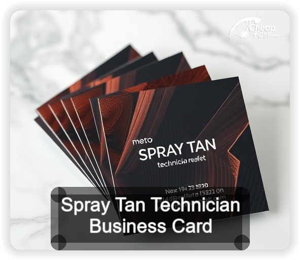 Spray Tan Technician business card design sample