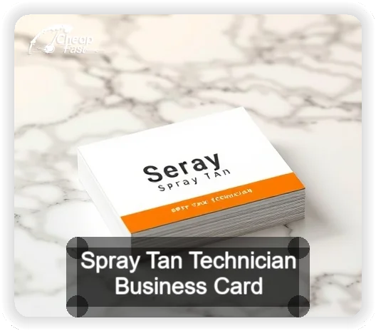 Spray Tan Technician business card design sample