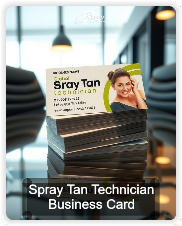 Spray Tan Technician business card design sample