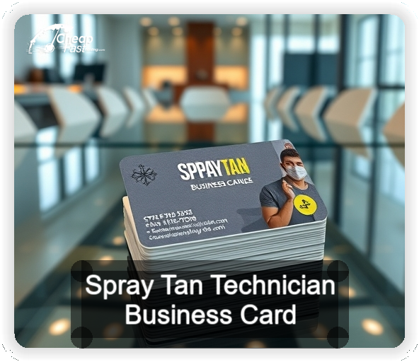 Spray Tan Technician business card design sample