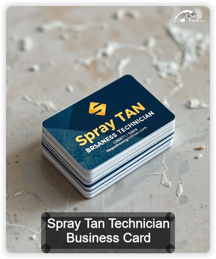 Spray Tan Technician business card design sample