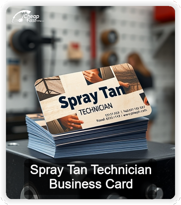 Spray Tan Technician business card design sample
