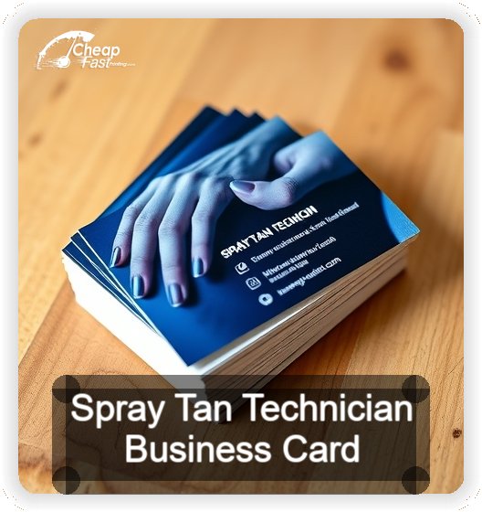 Spray Tan Technician business card design sample