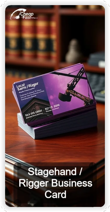 Stagehand Rigger business card design sample
